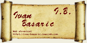 Ivan Basarić vizit kartica